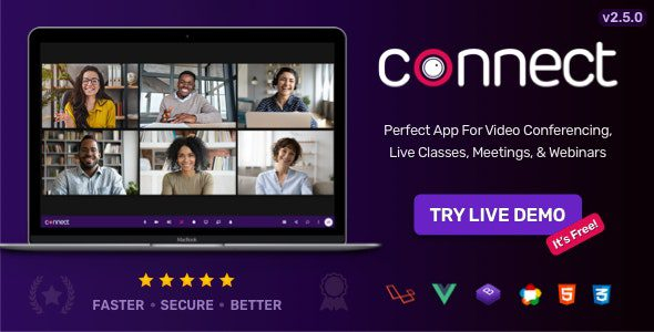 x10085Connect 2.5.0 – 网络视频会议、在线会议、直播平台和网课平台、白板、在线聊天即时通讯-旭达资源网